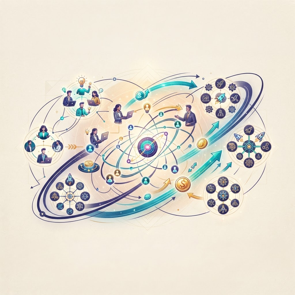 A living constellation connecting founders, mentors, programs, and capital